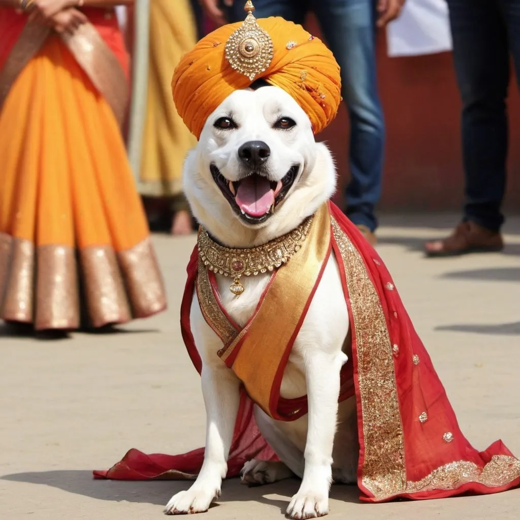 Prompt: Bollywood dog