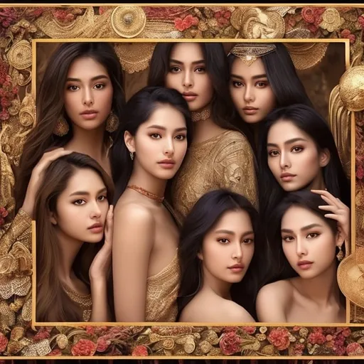 Prompt: "Craft an awe-inspiring tableau showcasing a myriad of stunningly gorgeous women, each possessing an ethereal radiance that transcends mere beauty, evoking a sense of wonder and admiration from all who behold their mesmerizing presence."