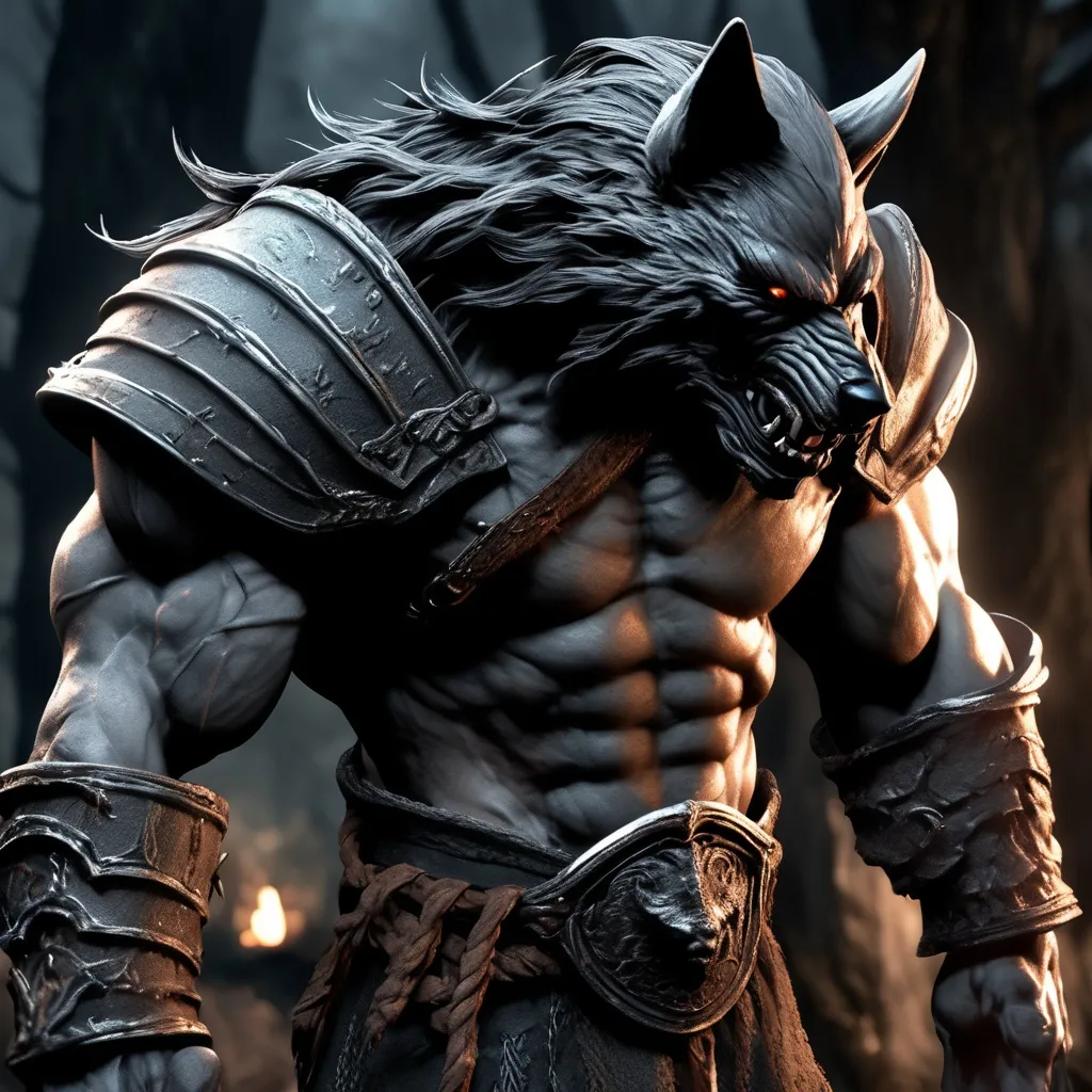 Prompt: ull body shot, blaidd the werewolf from elden ring, werewolf , big sword, dark armor, intricate details, elden ring, dark fantasy ambiance, realistic, cinematic lighting, solo, male, digital art, hyper detailed, blaidd, perfect anatomy, detailed snout