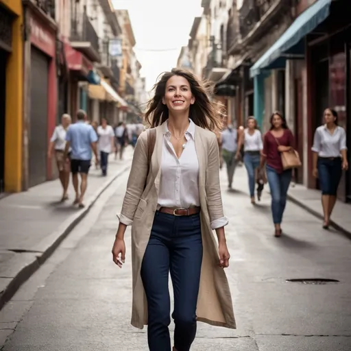 Prompt: Tall yo"People are the bloodstream of your organization. Their overall well-being and joy  bring your business to life and keep it flourishing. 
Would you back up their inspiration?
                                                           Listo para Español?
                                                                                           Made in Argentina with love.
ung woman walking down the high street, detailed clothing, realistic, natural lighting