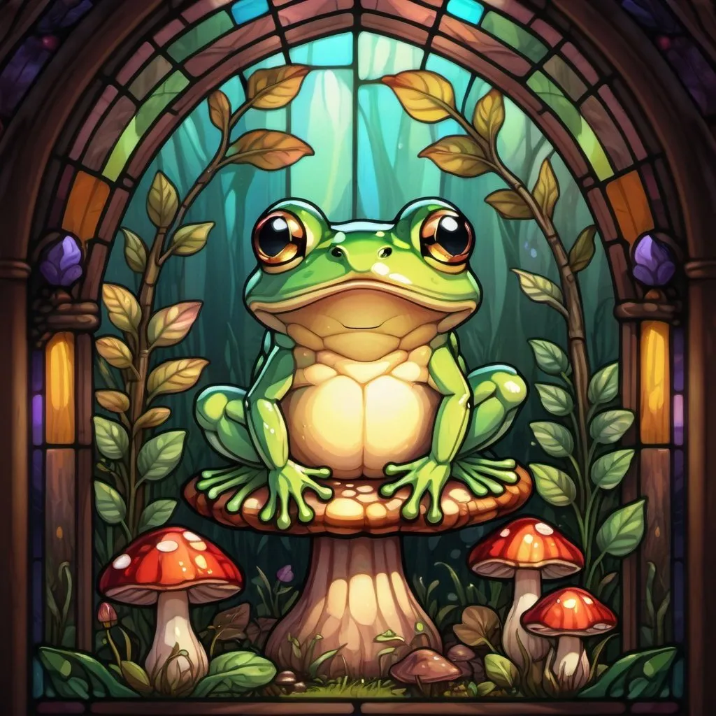 Prompt: Cute pixel art of a frog sitting under a mushroom, fairycore, cottagecore, nostalgic, tumblrcore, detailed foliage, warm and cozy lighting, pastel tones, high quality, pixel art, fairycore atmosphere, nostalgic vibes, cozy cottagecore setting, cute frog design, detailed mushroom