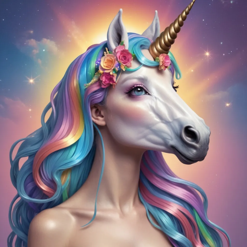 rainbow unicorn goddess