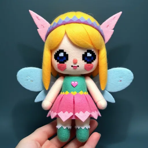 Prompt: Cute pixie pixel art, y2k core style, nostalgic princesscore, tumblr-inspired, high quality, atmospheric lighting, vibrant colors, fairy flying around, pixel art, cute, fairycore, y2k core, nostalgic, princesscore, tumblr, nostalgic vibes