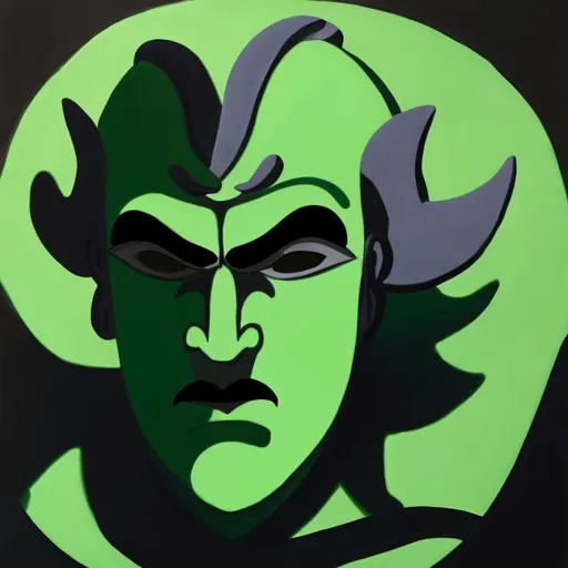 Prompt: portrait of the god of jade and shadows