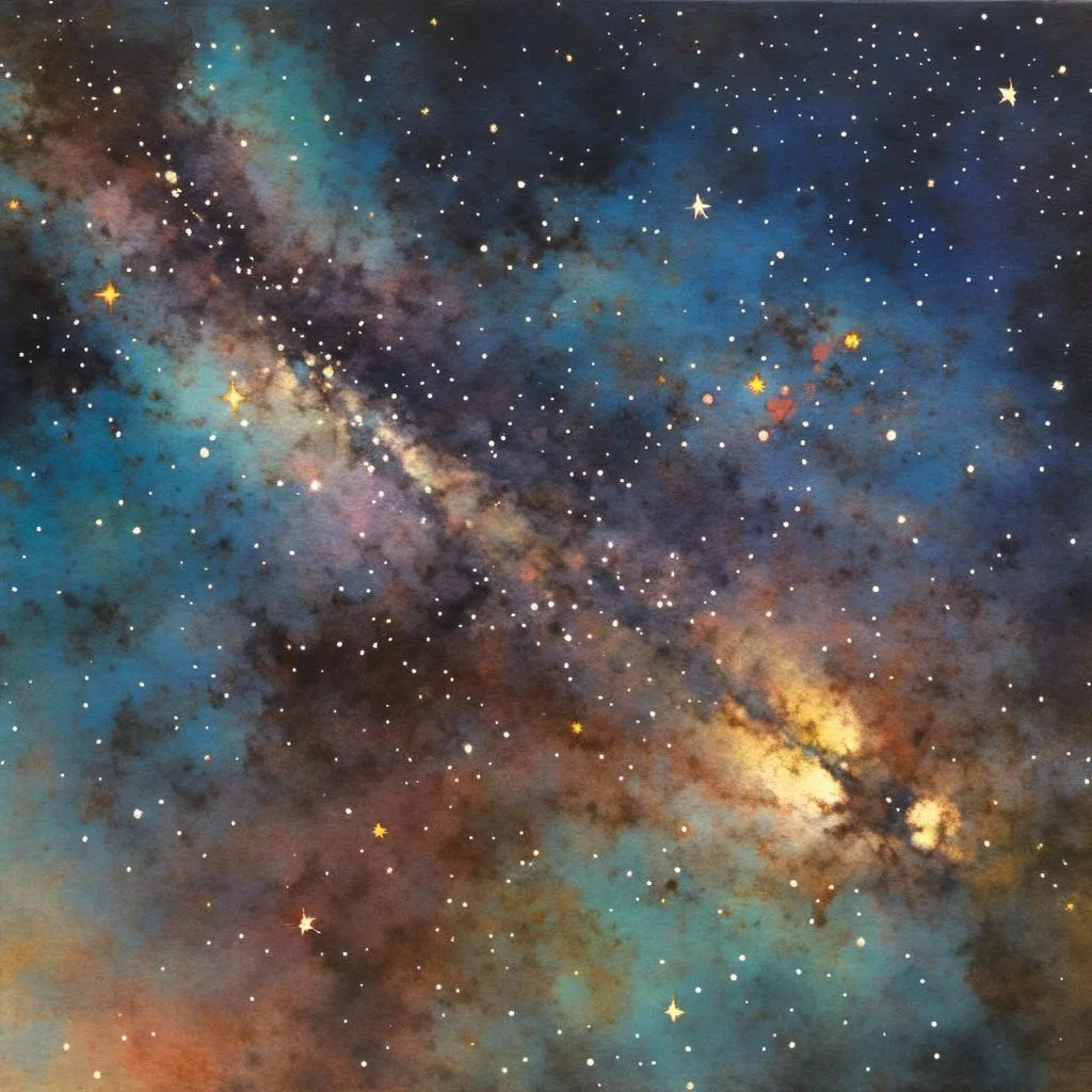 Prompt: <mymodel> painting of the milky way 