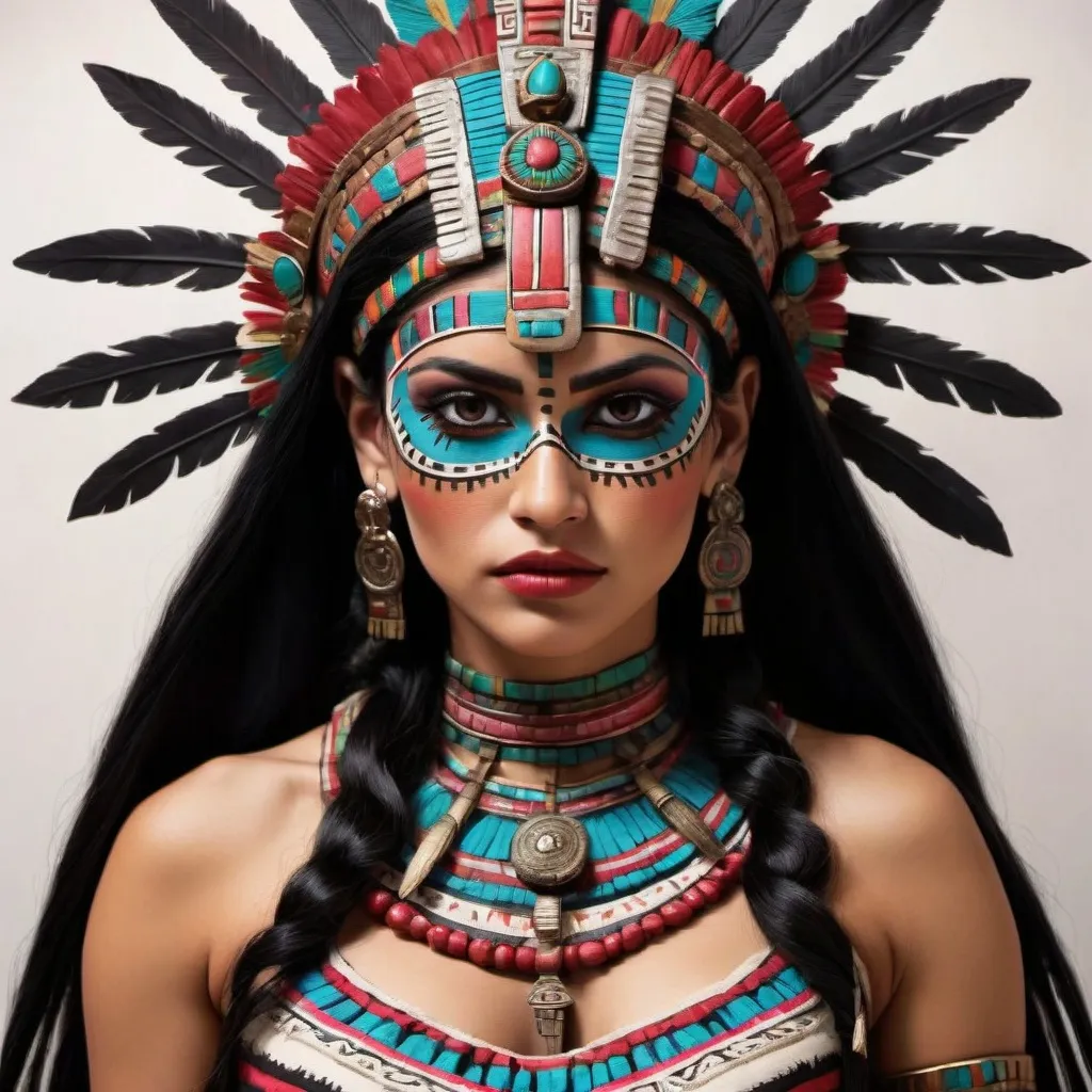 Prompt: mexican gothic goddess aztec mayan