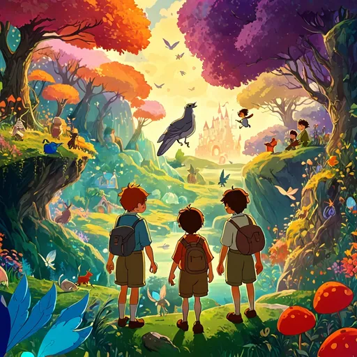 Prompt: Create Ghibli for boys