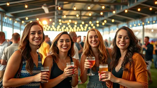 Prompt: beautiful, young professionals, timeout market Boston, WIne & Seltzer Festival, vibrant, photorealistic, happy vibes