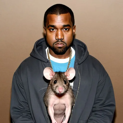 Prompt: kanye west dog rat