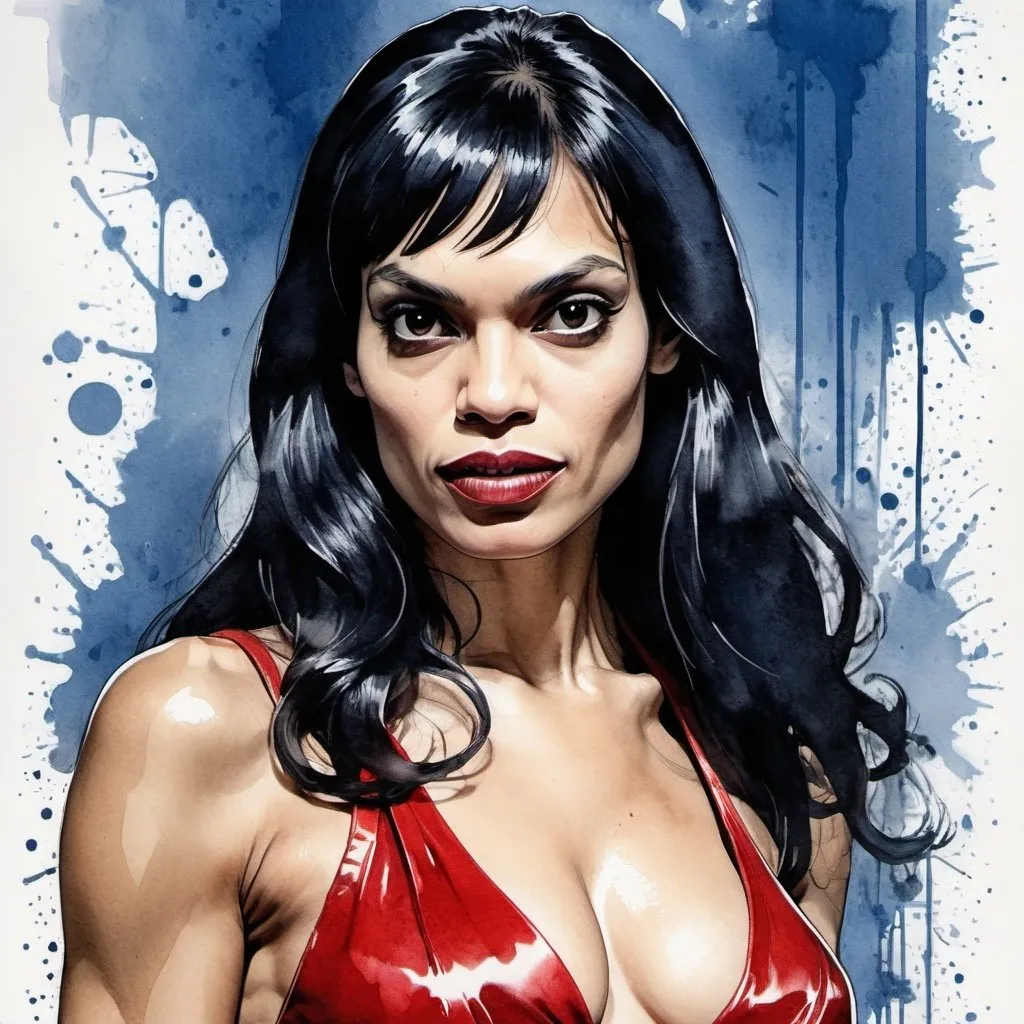 Rosario Dawson ( pallid and pale skin) as Vampirell...