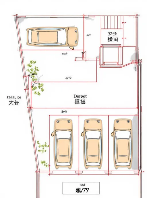 Prompt: Design a modern and sophisticated floor plan rely on nice looking entrance and by adding 4 stores with area about 3m2 