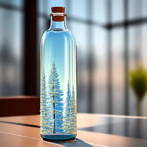 Prompt: glass bottle, 64k, extremely detailed, masterpiece