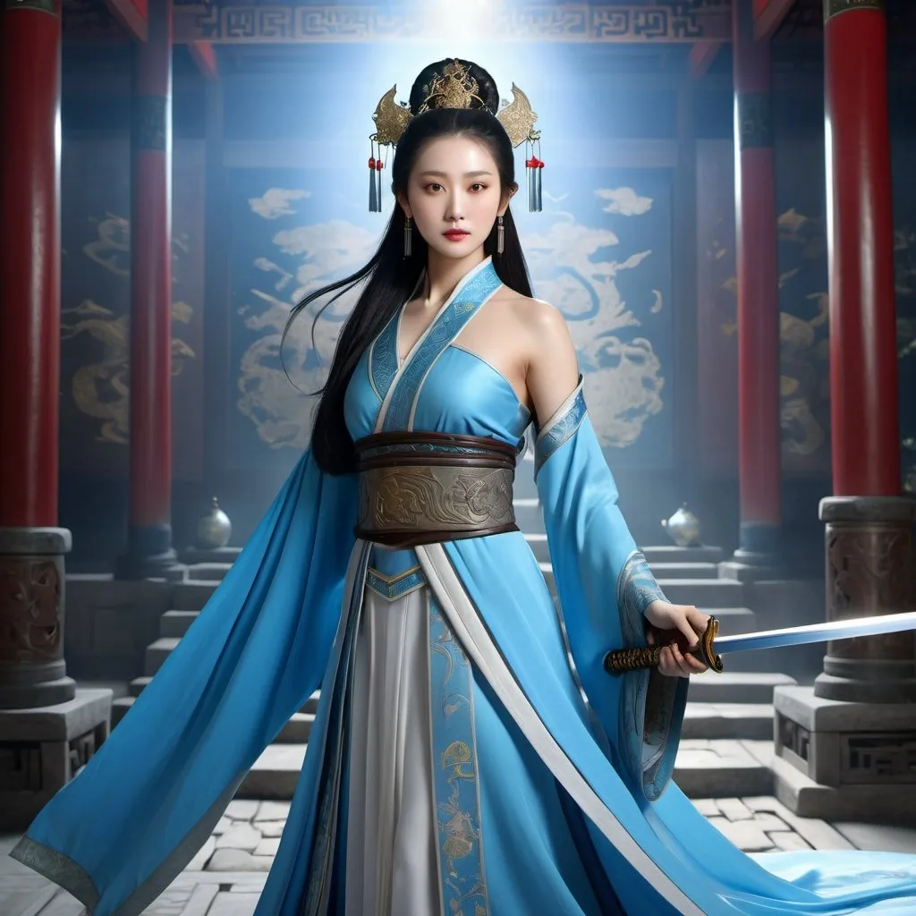 Prompt: HD 4k 3D 8k professional modeling photo hyper realistic beautiful woman enchanted, Mongol Princess Zhao Min of Yuan Dynasty, is one of the two female lead characters in the wuxia novel The Heaven Sword and Dragon Saber, her appearance as "naturally elegant, with a bright countenance", ethereal greek goddess, full body surrounded by ambient glow, magical, highly detailed, intricate, outdoor  landscape, high fantasy background, elegant, mythical, surreal lighting, majestic, goddesslike aura, Annie Leibovitz style 

