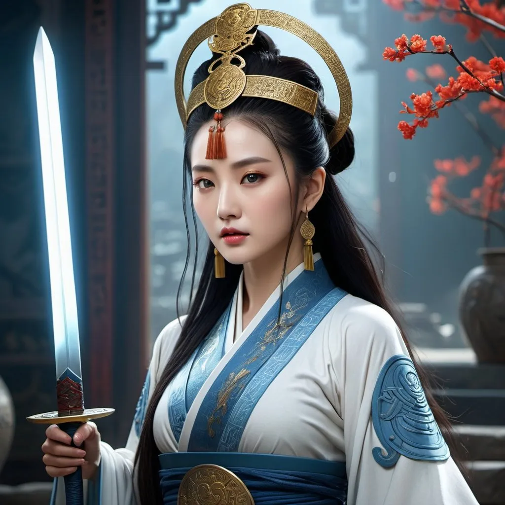 Prompt: HD 4k 3D 8k professional modeling photo hyper realistic beautiful woman enchanted, Mongol Princess Zhao Min of Yuan Dynasty, is one of the two female lead characters in the wuxia novel The Heaven Sword and Dragon Saber, her appearance as "naturally elegant, with a bright countenance", ethereal greek goddess, full body surrounded by ambient glow, magical, highly detailed, intricate, outdoor  landscape, high fantasy background, elegant, mythical, surreal lighting, majestic, goddesslike aura, Annie Leibovitz style 

