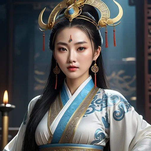 Prompt: HD 4k 3D 8k professional modeling photo hyper realistic beautiful woman enchanted, Mongol Princess Zhao Min of Yuan Dynasty, is one of the two female lead characters in the wuxia novel The Heaven Sword and Dragon Saber, her appearance as "naturally elegant, with a bright countenance", ethereal greek goddess, full body surrounded by ambient glow, magical, highly detailed, intricate, outdoor  landscape, high fantasy background, elegant, mythical, surreal lighting, majestic, goddesslike aura, Annie Leibovitz style 

