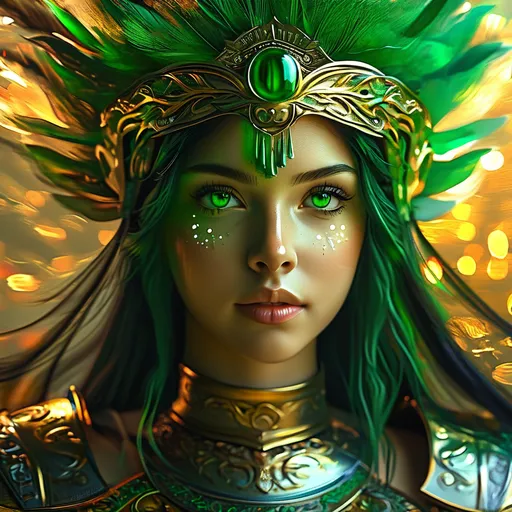 Prompt: Nerio, green Roman Goddess of War, pre-Raphaelite time-lapse motion blur Abstract* cyber graffiti, High resolution, detailed portrait, Midjourney style, ethereal atmosphere, flowing hair, captivating eyes, cosmic mystical aura, vibrant colors, soft lighting, professional, digital painting, enchanting presence, fantasy, dreamy, female, mystical, detailed hair, captivating gaze, professional lighting, hyper realistic, HD 4k 3D, professional modeling, ethereal, gorgeous face, ambient divine glow, detailed and intricate, elegant, ethereal, mythical, goddess, radiant lighting, armored, riding an elephant into battle