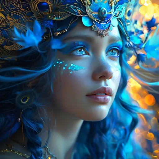 Prompt: Terra Mater, Mother Earth Blue Goddess of Earth and Land, Pre-Raphaelite time-lapse motion blur Abstract* cyber graffiti, High resolution, detailed portrait, Midjourney style, ethereal atmosphere, flowing hair, captivating eyes, cosmic mystical aura, vibrant colors, soft lighting, professional, digital painting, enchanting presence, fantasy, dreamy, female, mystical, detailed hair, captivating gaze, professional lighting, hyper realistic, HD 4k 3D, professional modeling, ethereal, gorgeous face, ambient divine glow, detailed and intricate, elegant, ethereal, mythical, goddess, radiant lighting, majestic, goddesslike aura