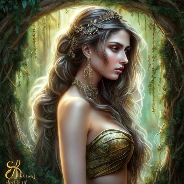 Prompt: HD 4k 3D, hyper realistic, professional modeling, ethereal raving, ecstatic Greek goddesses, brown ponytail hair, fair skin, gorgeous face, animal pelt and fur dresses , rustic jewelry and ivy tiara, full body, ambient glow, dancing in forest, landscape, detailed, elegant, ethereal, mythical, Greek, goddess, surreal lighting, majestic, goddesslike aura