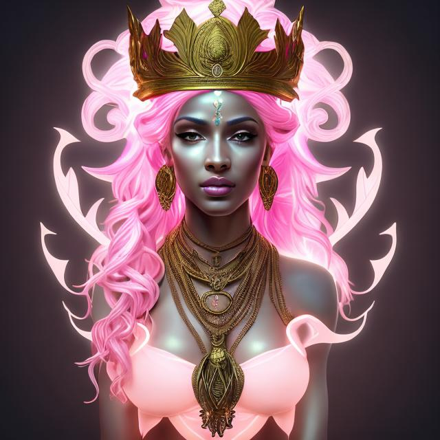 Prompt: HD 4k 3D, hyper realistic, professional modeling, ethereal Greek warrior goddess of agriculture, white and pink hair, black skin, gorgeous face, gorgeous athletic outfit, pagan jewelry and crown, full body, ambient glow, agriculture goddess, landscape Mediterranean, detailed, elegant, ethereal, mythical, Greek, goddess, surreal lighting, majestic, goddesslike aura