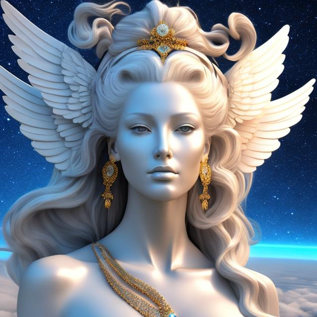 Prompt: HD 4k 3D 8k professional modeling photo hyper realistic three beautiful  women ethereal greek goddesses of the wind
different colored hair gorgeous face flowing gowns in the wind jewelry tiaras angel wings full body surrounded by ambient glow hd landscape beautiful winged goddesses on clouds

