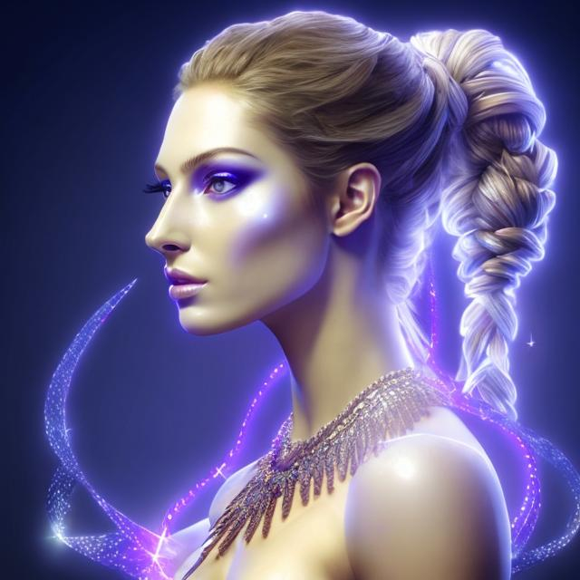 Prompt: HD 4k 3D, hyper realistic, professional modeling, ethereal Greek warrior goddess of morning gymnastics, blue and purple pulled back hair, pale skin, light blue armor, gorgeous face, sparkling jewelry and crown, full body, ambient glow of morning, alluring sun goddess at morning, gymnastics, detailed, elegant, ethereal, mythical, Greek, goddess, surreal lighting, majestic, goddesslike aura