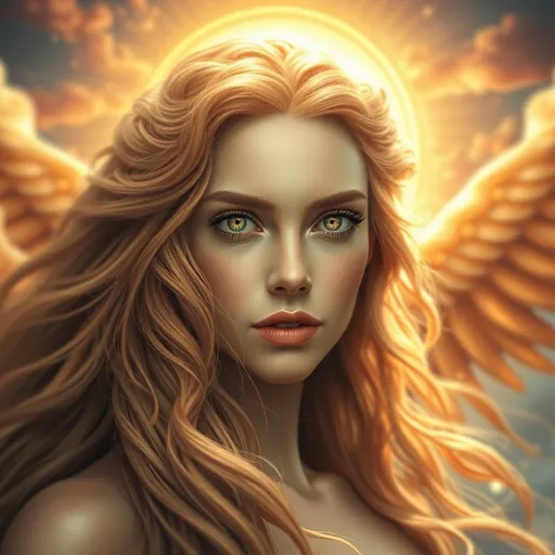 Prompt: Ancient Primordial Goddess of the Dawn, sun and sky, phoenix, pre-Raphaelite time-lapse motion blur, High resolution, detailed portrait, ethereal atmosphere, flowing hair, captivating eyes, cosmic mystical aura, vibrant colors, soft lighting, professional, digital painting, enchanting presence, fantasy, dreamy, female, mystical, detailed hair, captivating gaze, professional lighting, hyper realistic, HD 4k 3D, professional modeling, ethereal, gorgeous face, ambient divine glow, detailed and intricate, elegant, ethereal, mythical, goddess, radiant lighting,