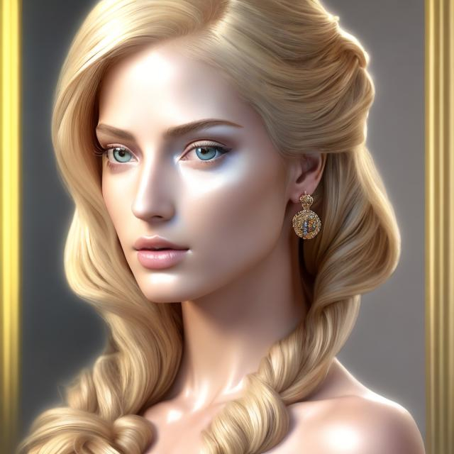 Prompt: HD 4k 3D, hyper realistic, professional modeling, ethereal Greek goddess of soothing, orange and blonde hair, mixed skin, gorgeous face, jewelry and headpiece, full body, ambient glow, calm goddess, luxurious bubble bath, bath house spa landscape, detailed, elegant, ethereal, mythical, Greek, goddess, surreal lighting, majestic, goddesslike aura