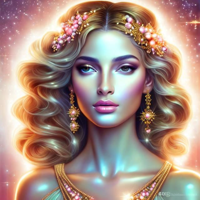 Prompt: HD 4k 3D, hyper realistic, professional modeling, ethereal Greek goddess of dawn, light green ombre hair, brown skin, pink shimmering gown, gorgeous face, sparkling jewelry and headband, full body, ambient glow of dawn, alluring sun goddess, detailed, elegant, ethereal, mythical, Greek, goddess, surreal lighting, majestic, goddesslike aura