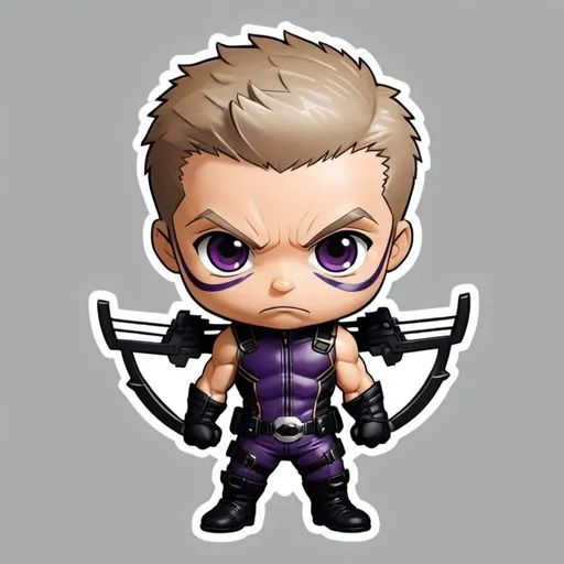 Prompt: hawkeye chibi pelado