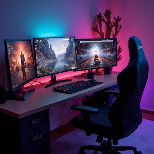 Prompt: A custom Gaming setup 
