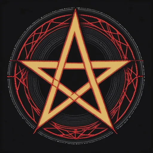 Prompt: Pentagram pixeled