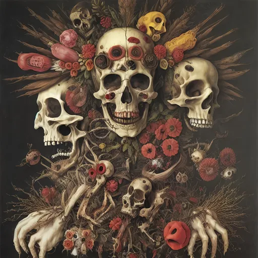 Prompt: the spirit of death, by Giuseppe Arcimboldo 