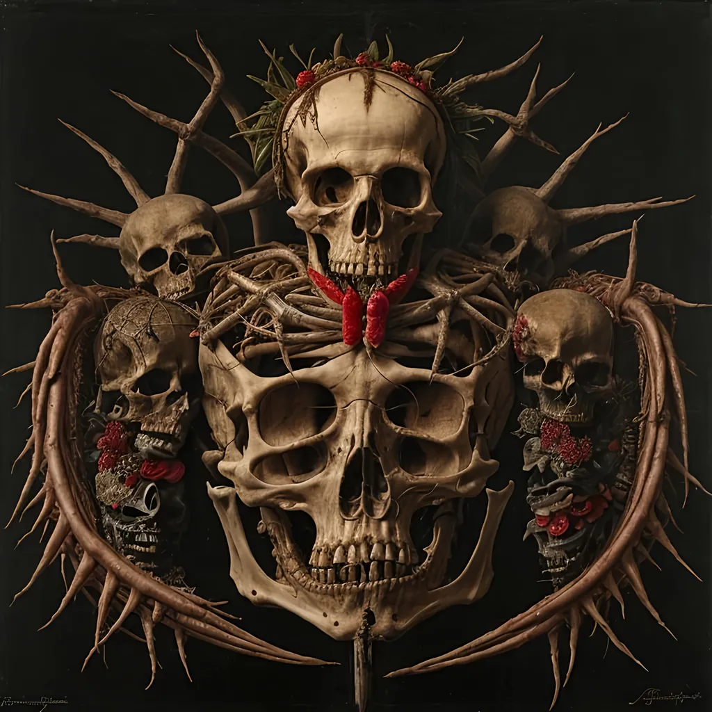 Prompt: the spirit of death, by Giuseppe Arcimboldo 