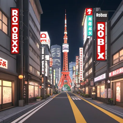 Prompt: Roblox game, Tokyo Japan city, , anime style, 1920x1080