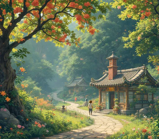 Prompt: Trun this image into ghibli art
