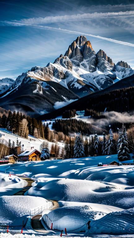 Prompt: create real photo of Tatry mountains in Slovakia in current period (it is 21. century) current season is winter theme in scene time 13:01 PM and weather is sunny nice random  image but 100% photorealistic and perfectly focused details looking like as make by a professional with use HDR profile and maximum ISO value 102000