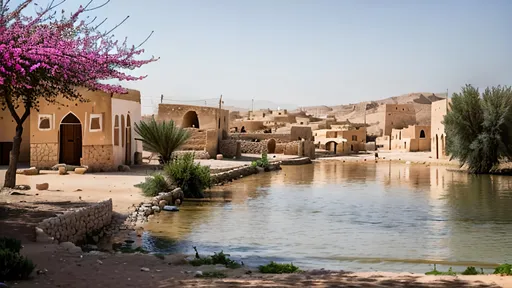 Prompt: create a real photo scene of a typical village in the land of today's Middle East and North Africa in a place relatively isolated from civilization, in the historical period around the 6th century, the current season is spring theme in the scene, and the time in the scene is 9:00, and the weather is nice and sunny , make a random image but 100% photorealistic and perfectly focused on details that look like from a professional using HDR profile and maximum ISO 102000
