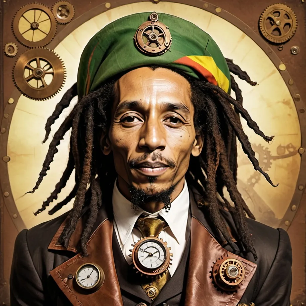 Prompt: steampunk Bob Marley