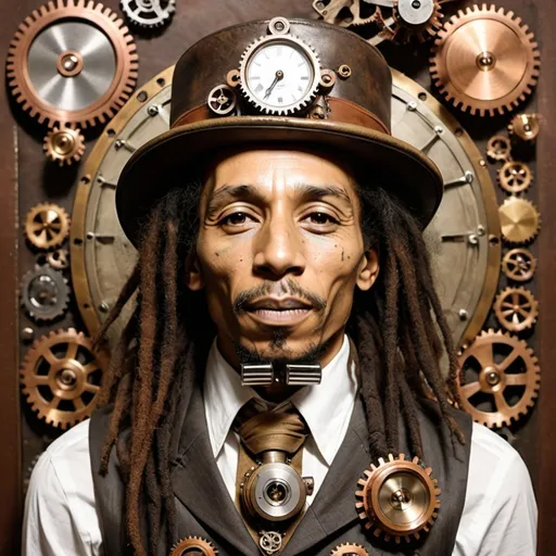 Prompt: steampunk Bob Marley