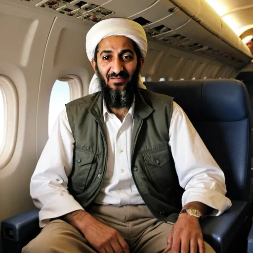 Prompt: Osama bin laden first time flying a plane