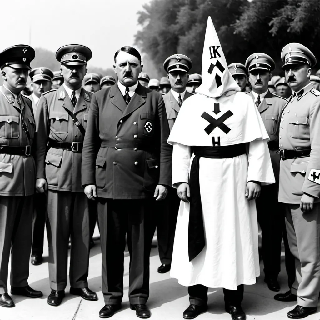 Prompt: KKK and adolf hitler 