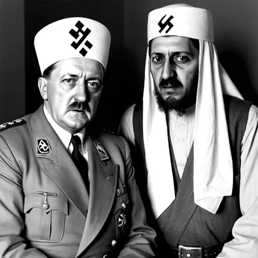 Prompt: Adolf hitler the KKK and osama bin laden