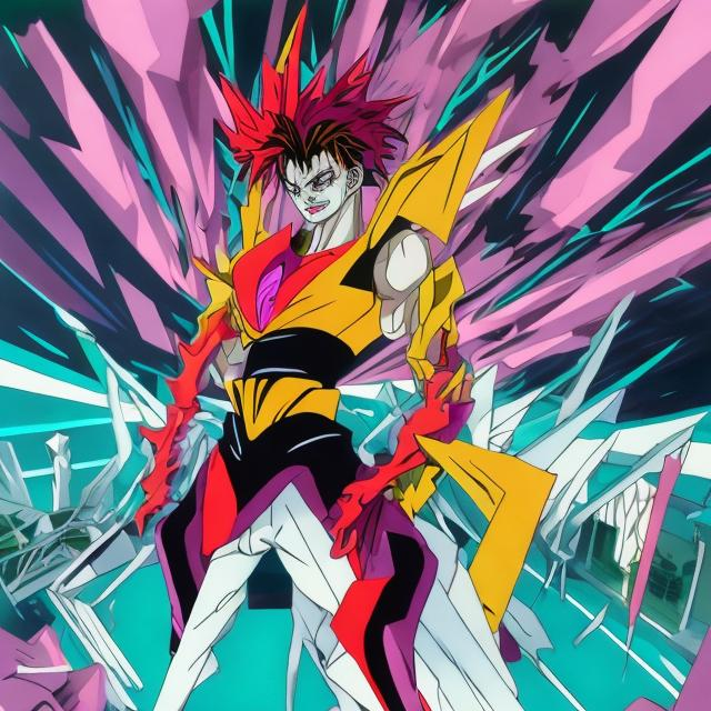 Prompt: hisoka fury in Cubo-Futurism style
