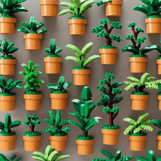 Prompt: lego pot plants simple youtube banner 4k high quality aesthetic plant variation