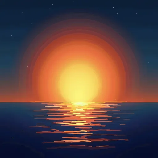Prompt: Vector SVG of a circular sunset gradient in royal blue (#00539B) and gold (#FDBB30), with metallic sheen effect
