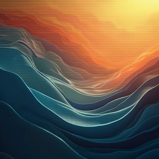 Prompt: JPG background showing 1970s‑style horizontal stripes in blue‑to‑gold gradient, 4K wallpaper