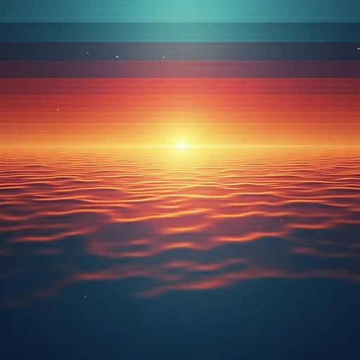 Prompt: JPG background showing 1970s‑style horizontal stripes in blue‑to‑gold gradient, 4K wallpaper