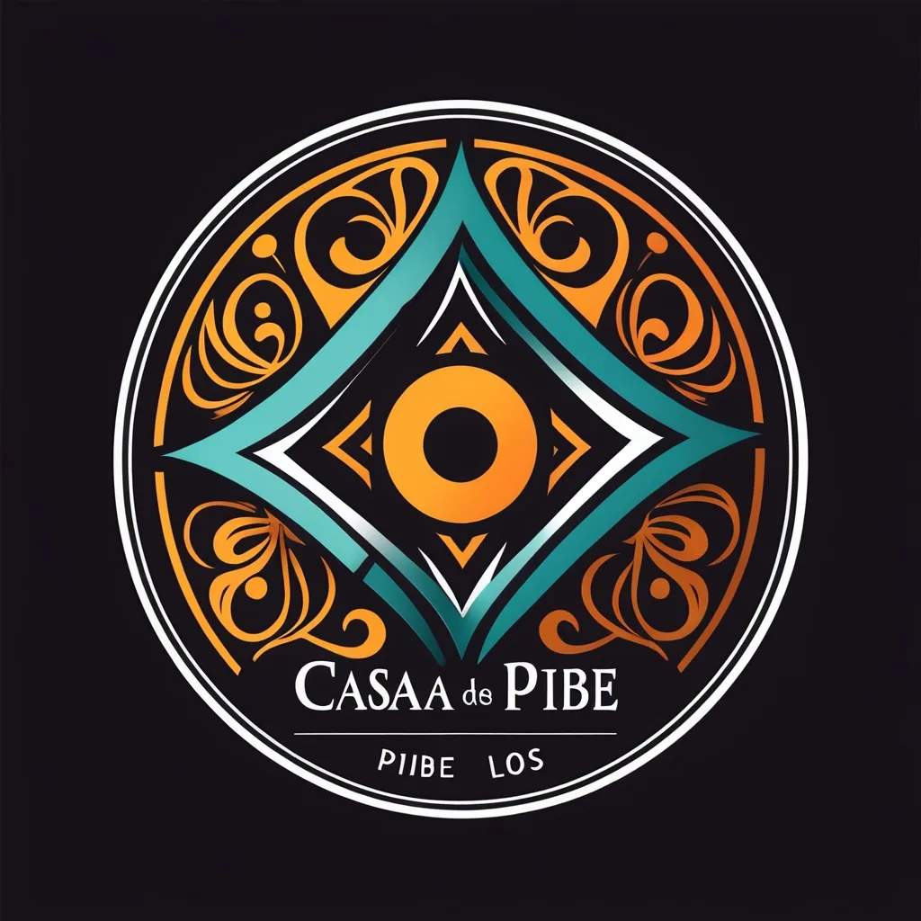 Prompt: A logo of a book and CD company called casa de los pibes modern abstract  and make the name larger