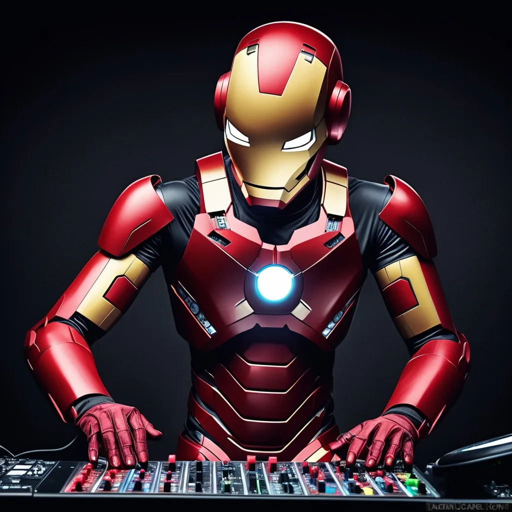 Prompt: Deadmau5 playing ironman