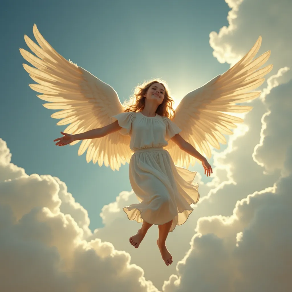 Prompt: Un ange avec des ailes 
